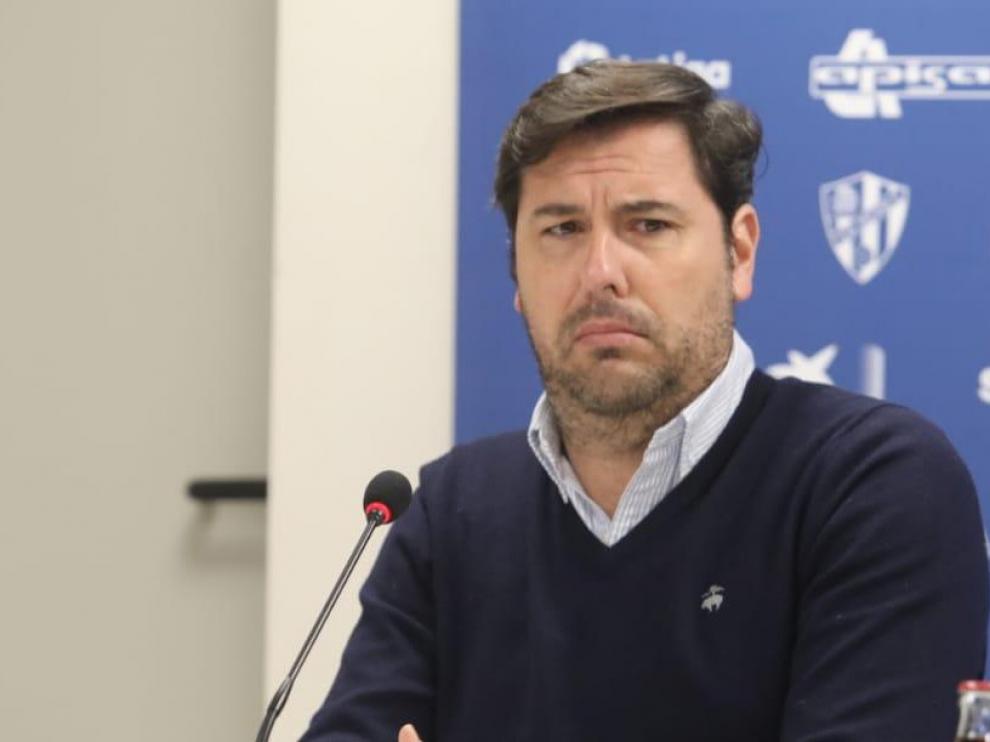 Rubén García: "El Huesca está en Primera para competir y ganar partidos"
