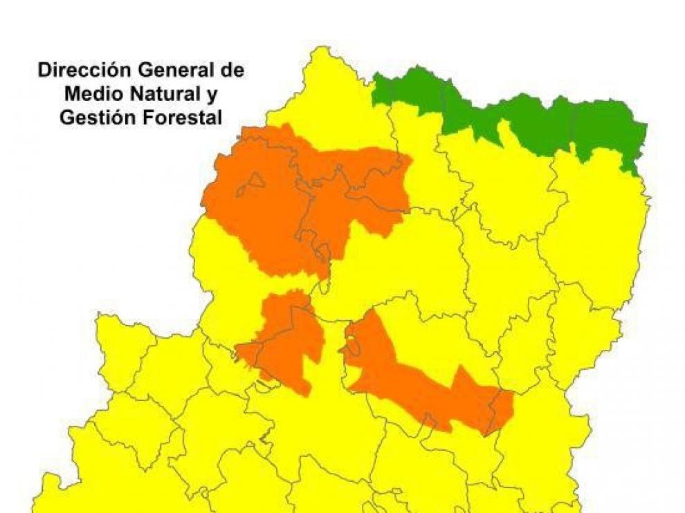 Alerta naranja por riesgo de incendios forestales en el Prepirineo y Somontano