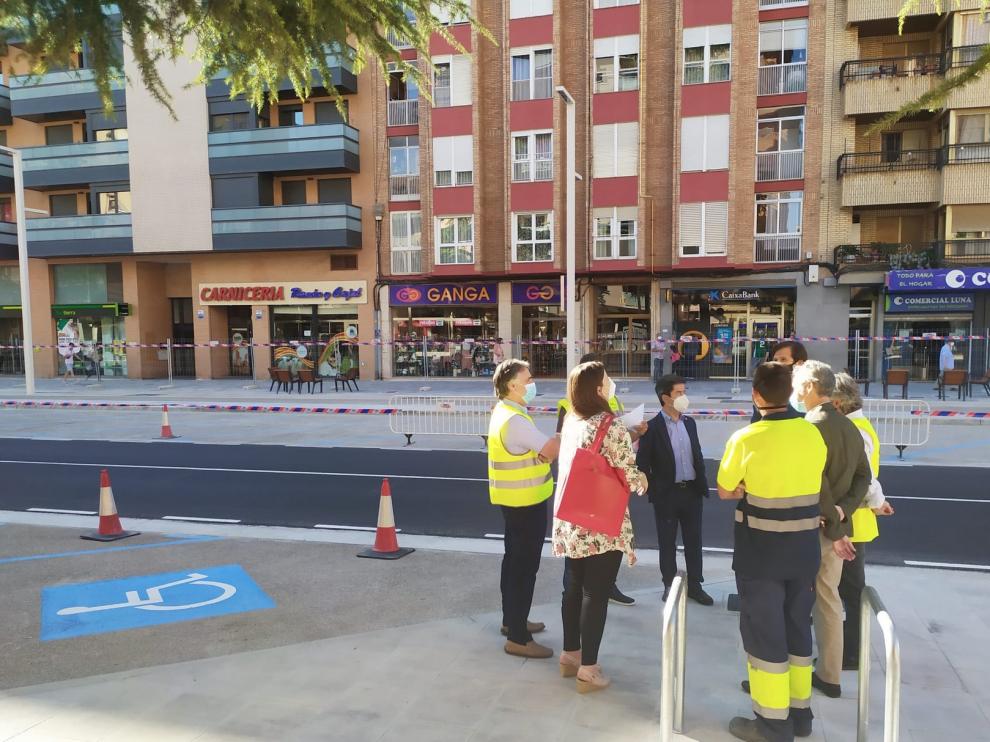 La segunda fase de las obras del paseo de Ramón y Cajal de Huesca finalizarán en menos de 15 días