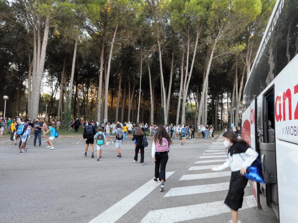 Continúa la incorporación del alumnado de Secundaria en Huesca