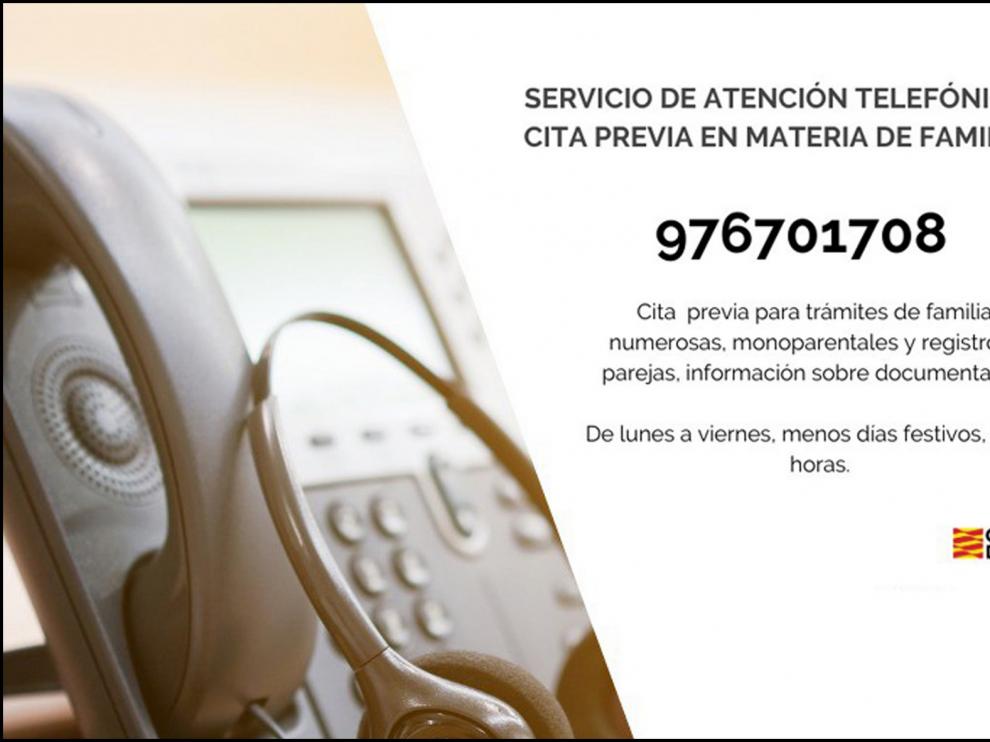 Aragón estrena un servicio de cita previa por teléfono para las familias