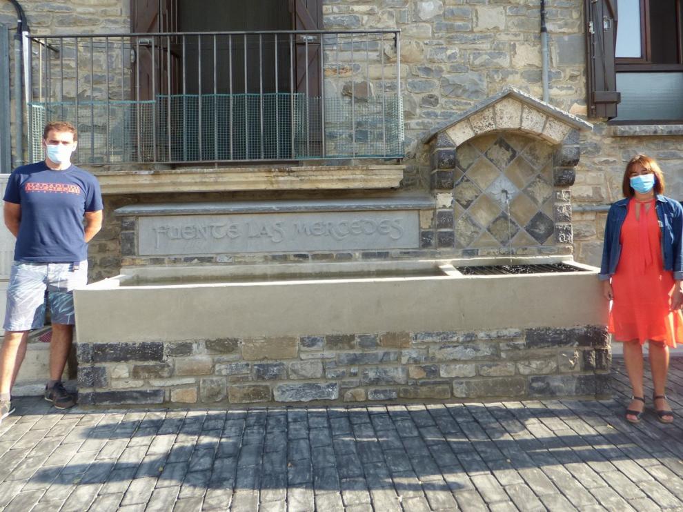 La Fuente de las Mercedes de Biescas luce un aspecto nuevo