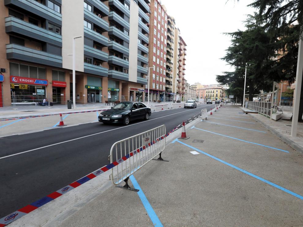 La segunda fase del paseo Ramón y Cajal de Huesca, lista para abrirse al tráfico