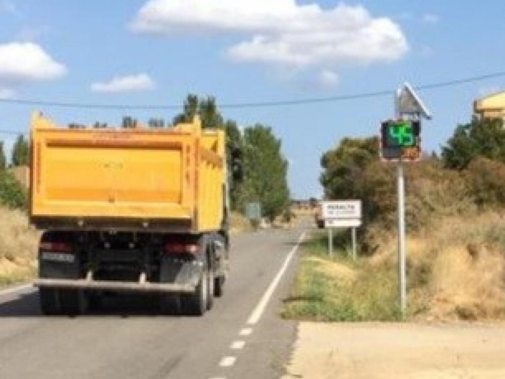 Ls DGA instala un radar informativo en Peralta de Alcofea
