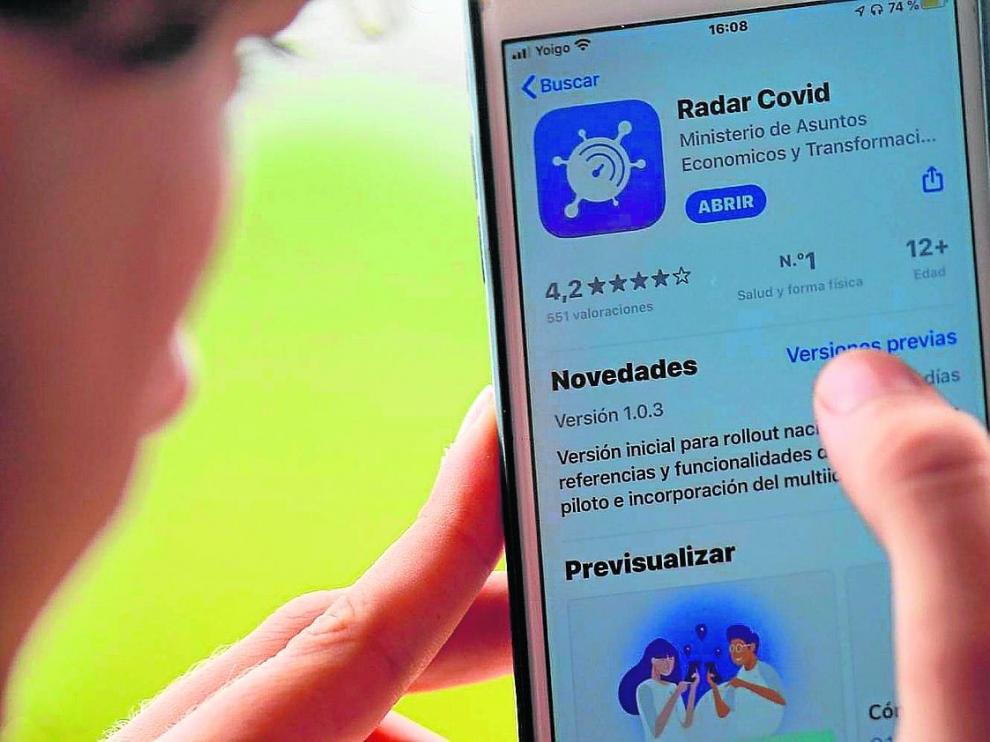 El 22,8 % de los aragoneses recurre a la app Radar Covid
