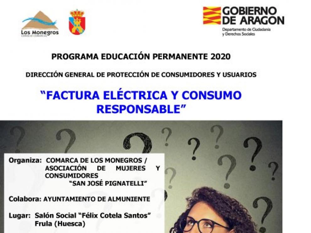 Frula retoma la temporada informativa sobre Consumo con la charla "Factura eléctrica y consumo responsable"