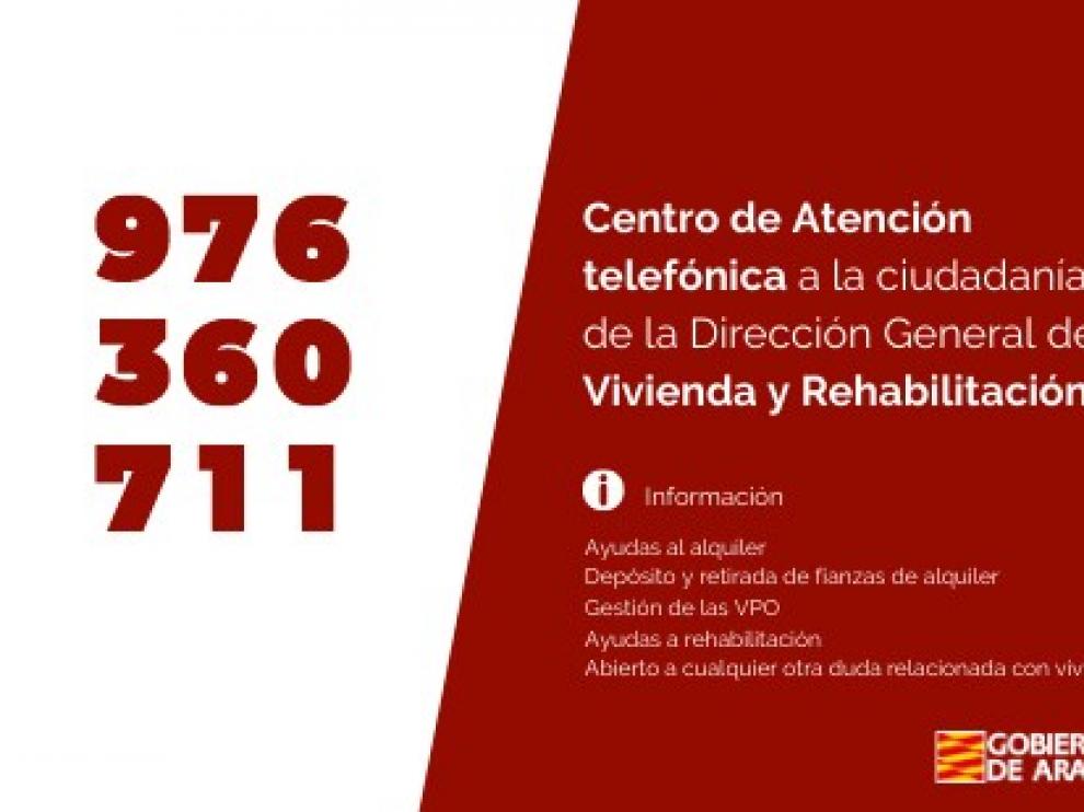 Nuevo teléfono de atención a la ciudadanía en vivienda y rehabilitación