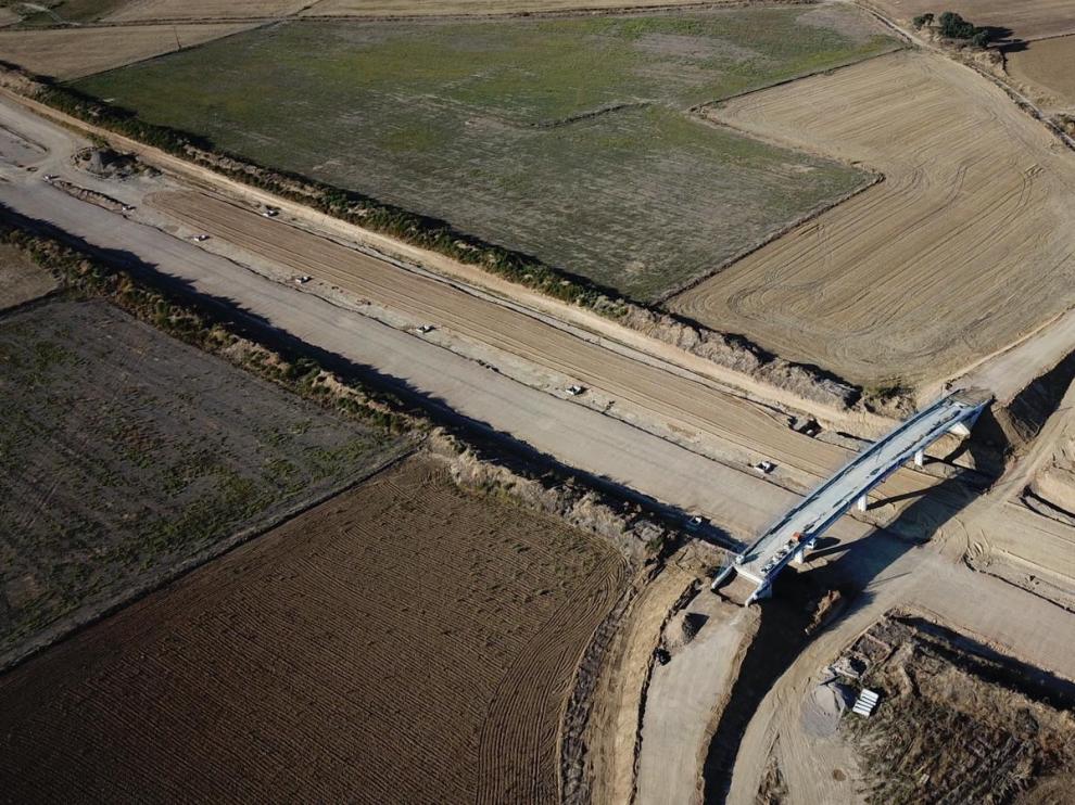 La autovía de Siétamo avanza con obras en ocho estructuras