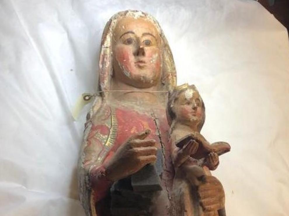 El Obispado de Barbastro-Monzón no desistirá de recuperar la talla románica de Santa Ana procedente de la iglesia de Ribera