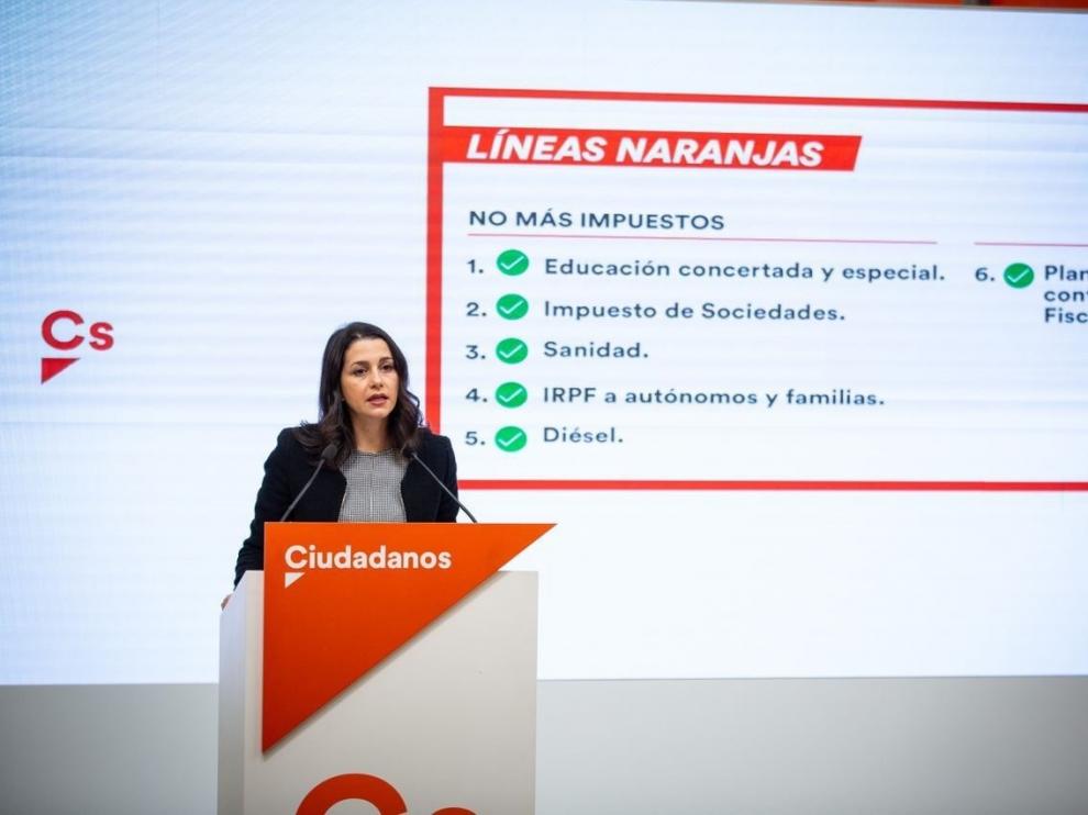 Arrimadas apoyará los PGE si la enmienda al castellano se retira