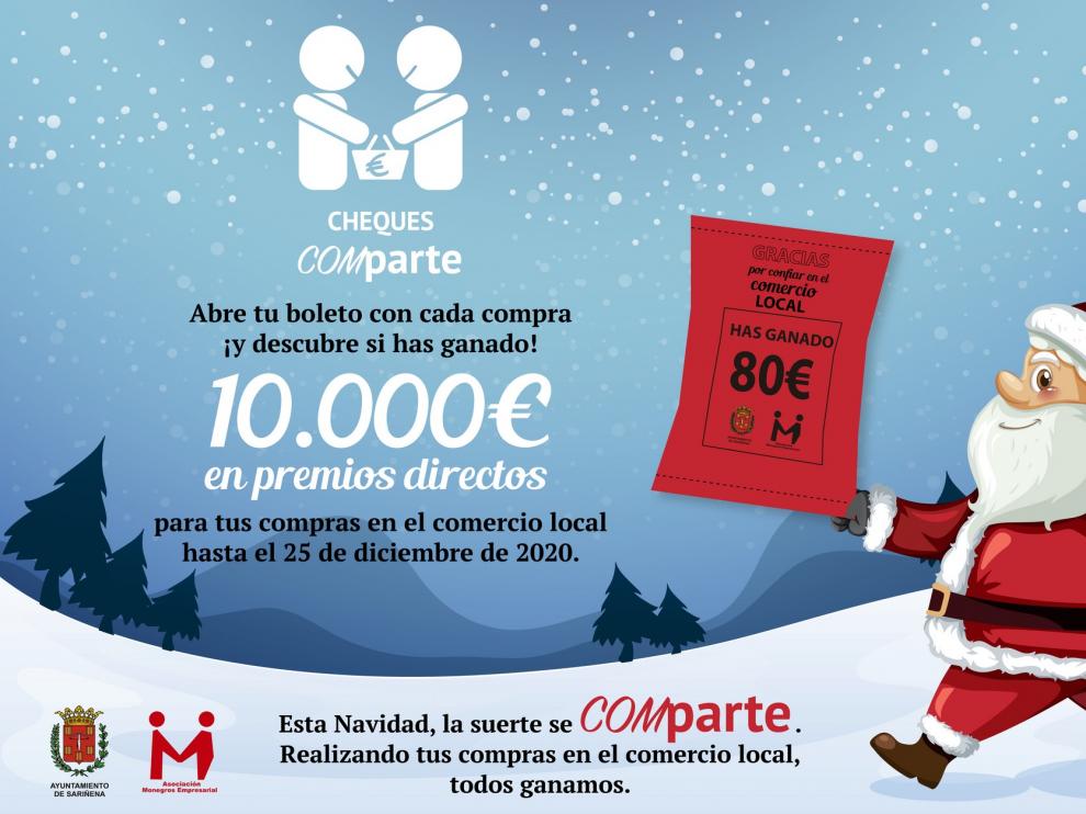 Los empresarios y el Ayuntamiento de Sariñena ponen en marcha una campaña para incentivar las compras navideñas