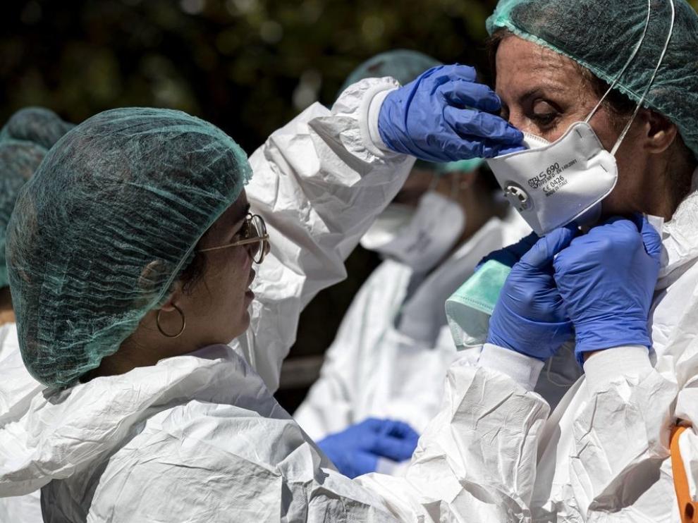 Los sanitarios de Aragón demandan mascarillas FFP2 ante el avance de la pandemia