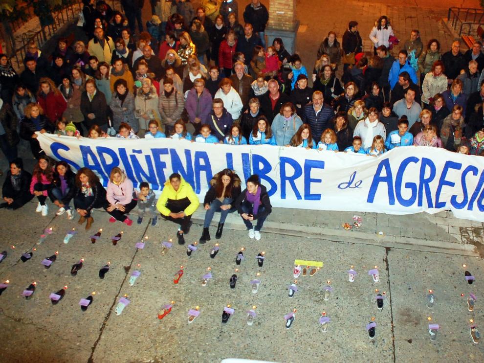 Sariñena se vuelca un año más con las víctimas de la violencia de género
