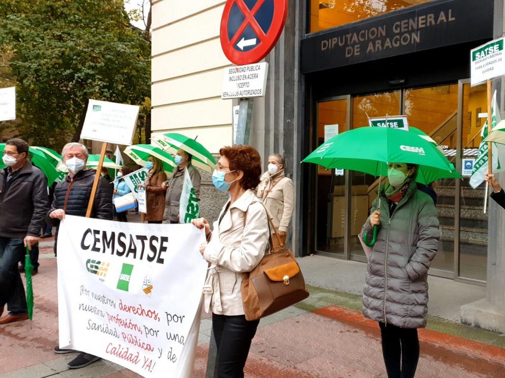 Cemsatse convoca una protesta este jueves por la falta de respuesta del Gobierno de Aragón