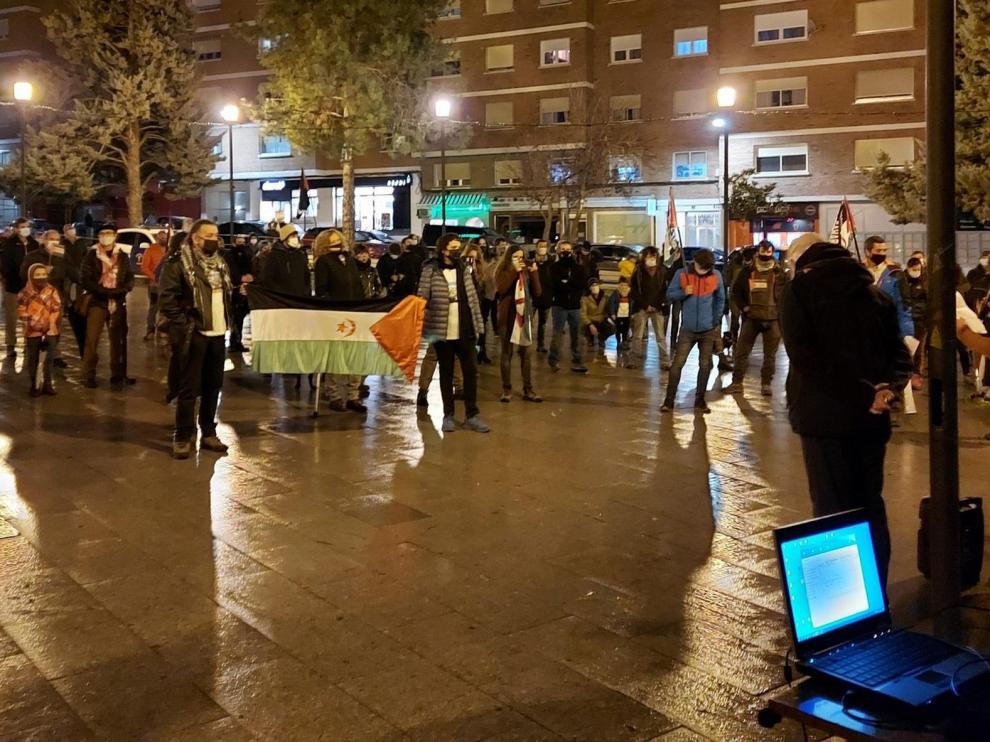 Acto en Sabiñánigo por la autodeterminación del pueblo saharaui