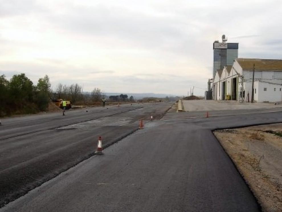Refuerzo del firme de la carretera A-131 en Villanueva de Sijena