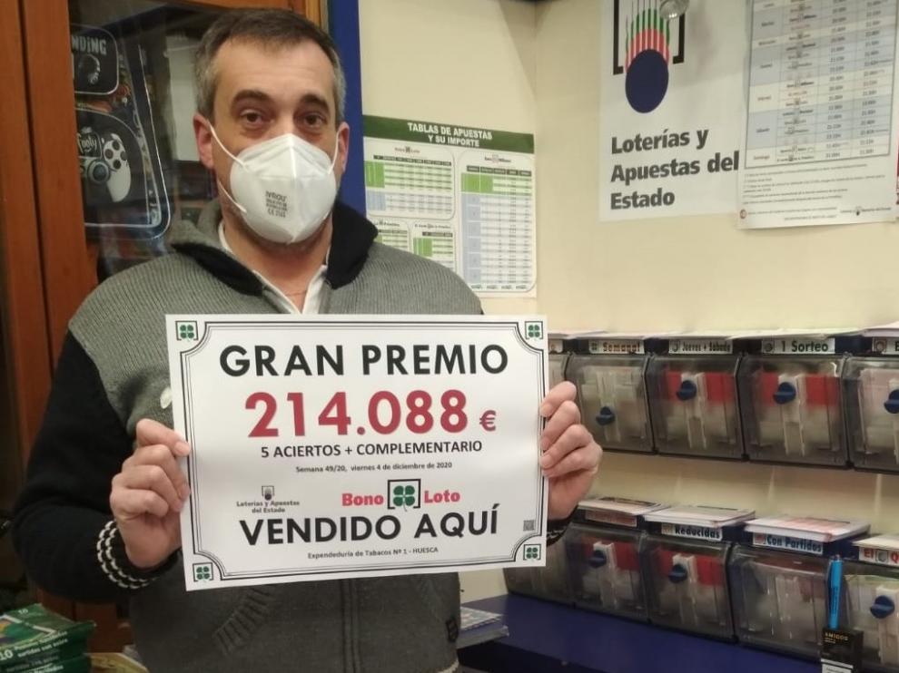 Un acertante de segunda categoría de Huesca gana 214.088 euros en la Bonoloto