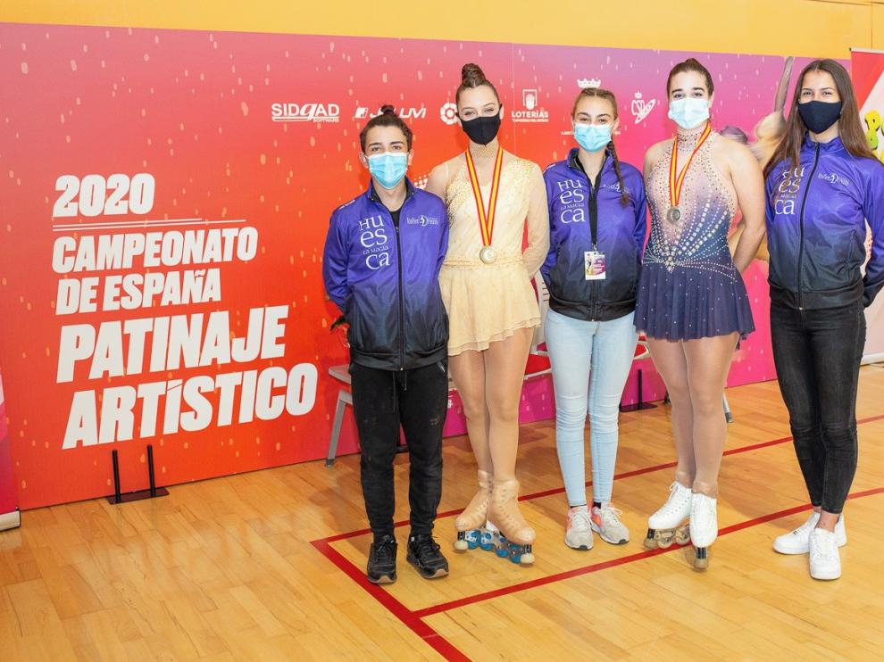 Buena cosecha de metales en el Nacional de patinaje artístico en línea