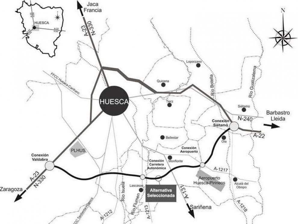 Declaración de Impacto Ambiental para la Variante Sur de Huesca