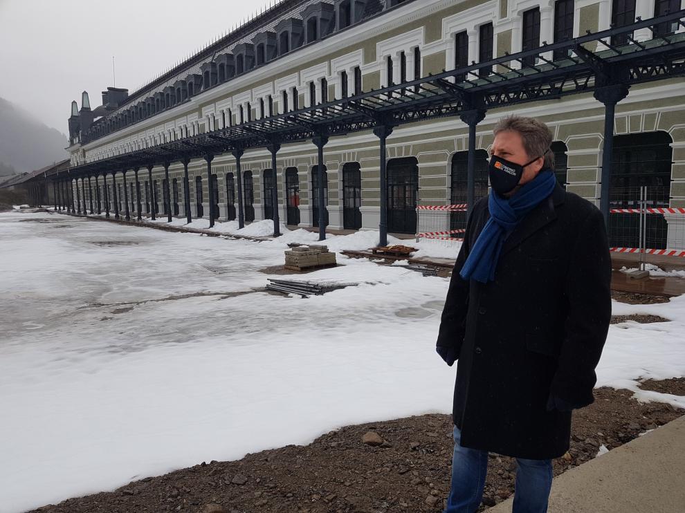 Visita virtual a las obras de la explanada de la Estación Internacional de Canfranc