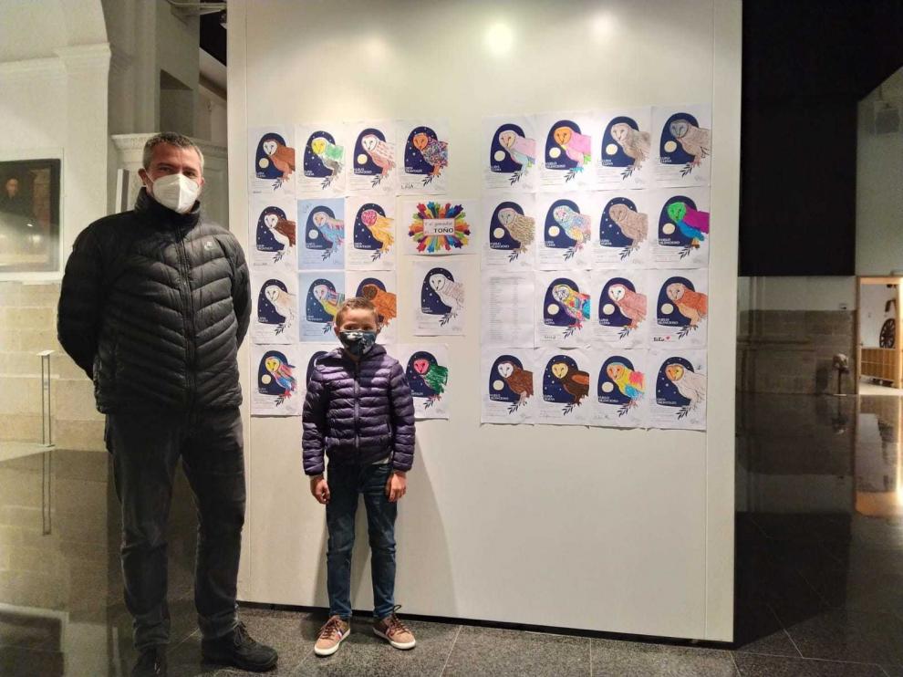 La lechuza del mural de Espacio Pirineos de Graus ya tiene nombre, Boira