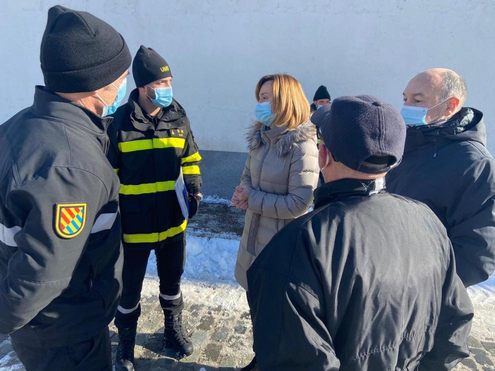 Alegría califica de "excepcional" la coordinación ante la borrasca Filomena en Aragón