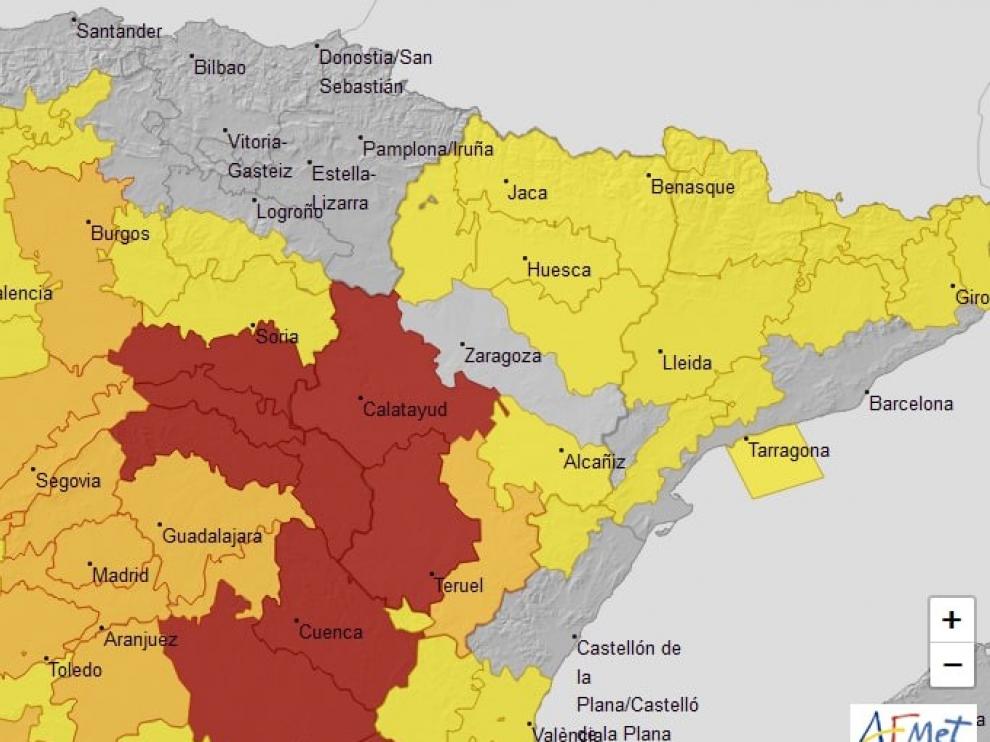 Activada la alerta amarilla por temperaturas de hasta -8 grados en el Pirineo