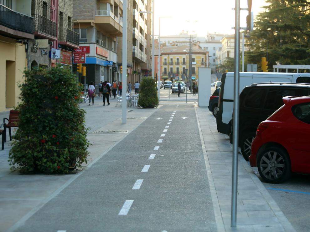 Huesca en Bici lamenta el estado de los carriles bici de la capital altoaragonesa tras 'Filomena'