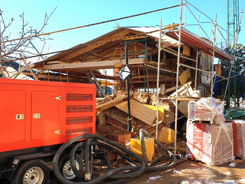 El hielo provocó el derrumbe en Fontellas