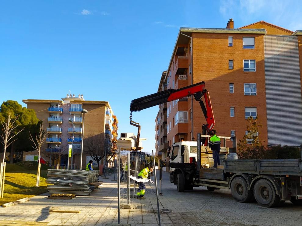 Comienzan los trabajos de la segunda fase de restauración y mejora del Parque San Martín de Huesca