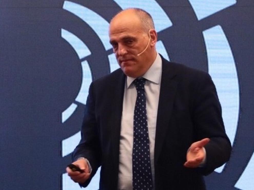 Javier Tebas: "En esta situación no se plantea una vuelta a los estadios, ni en una parte mínima"