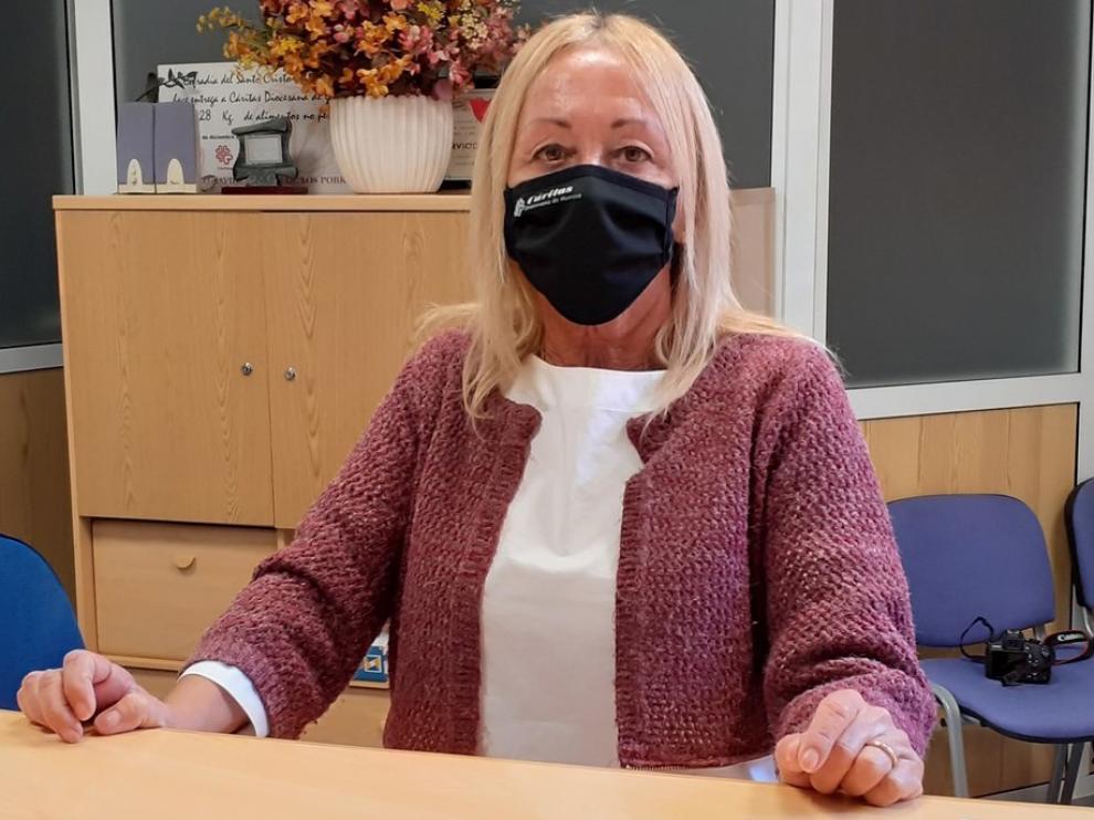 Pilar Navas Ara, voluntaria de Cáritas Diocesana de Huesca: "Lo fundamental para mí es pensar que así ayudo a los más vulnerables"