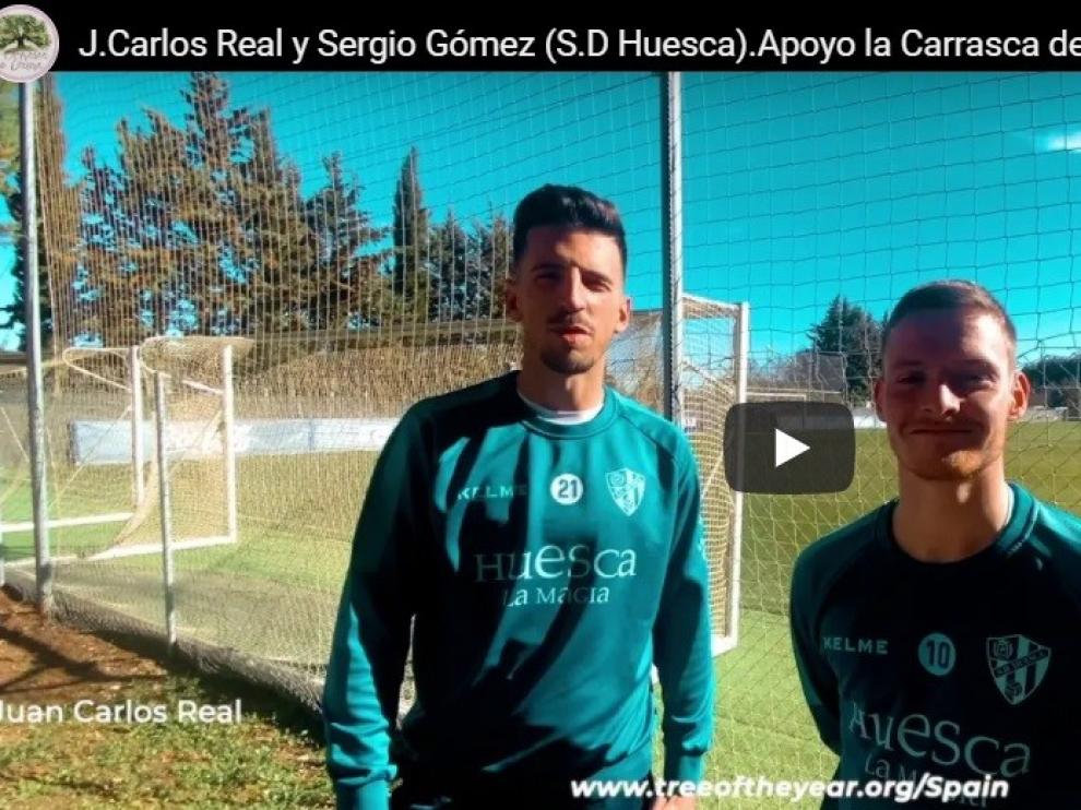 La SD Huesca apoya y famosos como Jesús Calleja apoyan a la Carrasca de Lecina