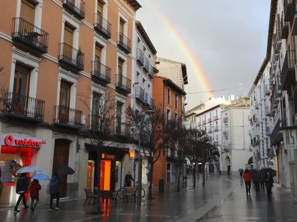 Arcoíris en el Coso Alto de Huesca