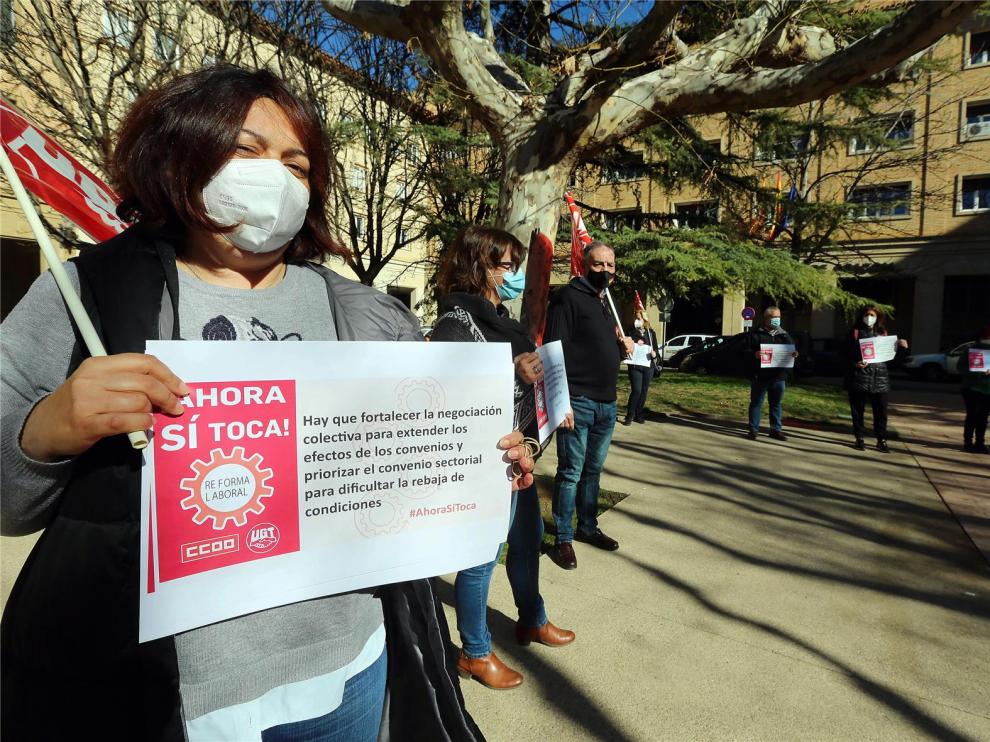 Los sindicatos exigen al Gobierno en Huesca que retome la agenda social y laboral