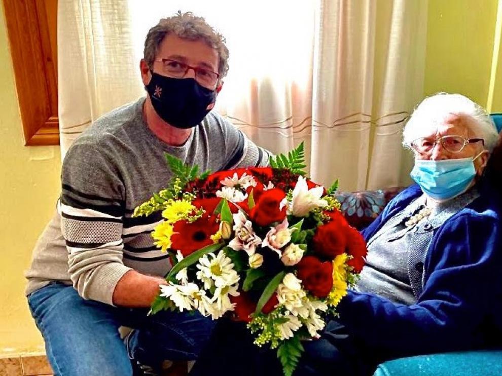 Zaidín homenajea a la centenaria Rosa Javierre Torrijos