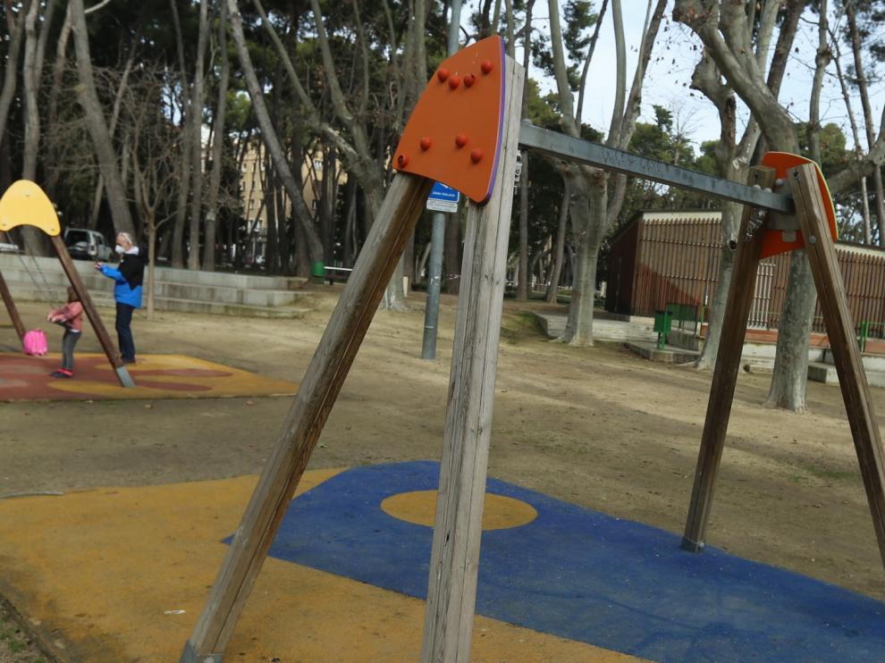 Sin "araña" desde hace meses en el parque de Huesca