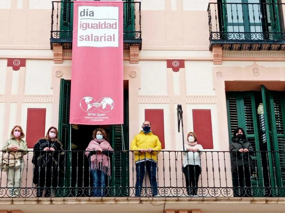 La reivindicación de Amephu en Huesca: "a igual trabajo, igual salario"