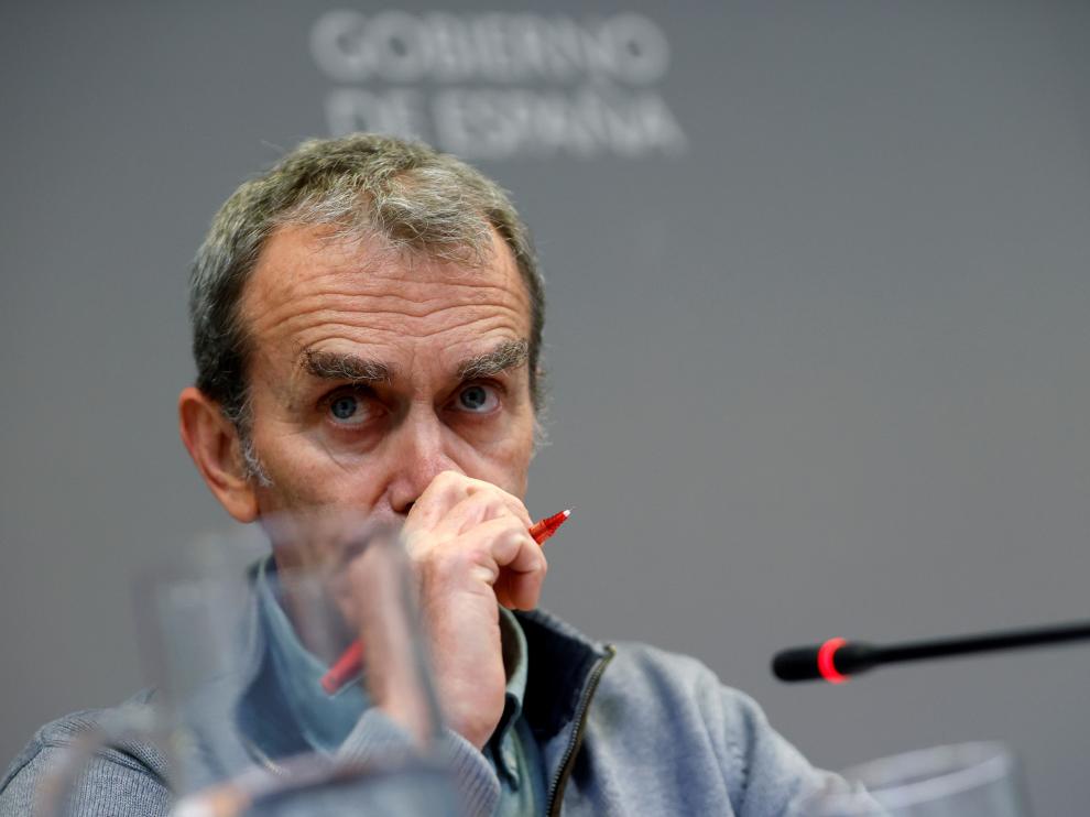 Fernando Simón durante la rueda de prensa de este jueves.