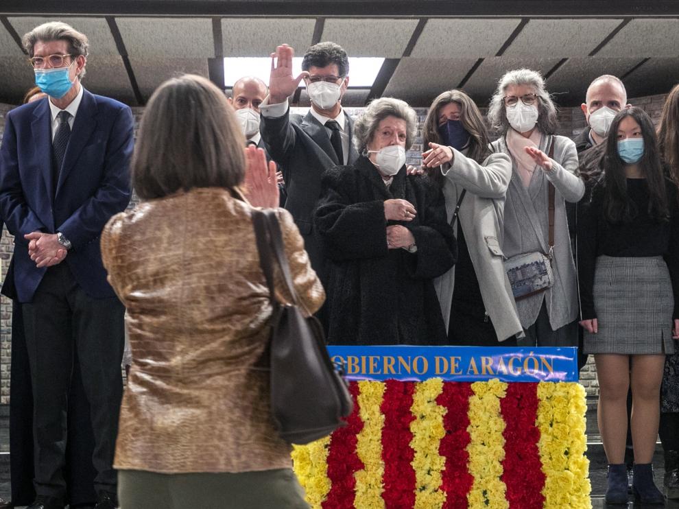 Se ha celebrado este lunes el funeral del expresidente de Aragón Juan Antonio Bolea.