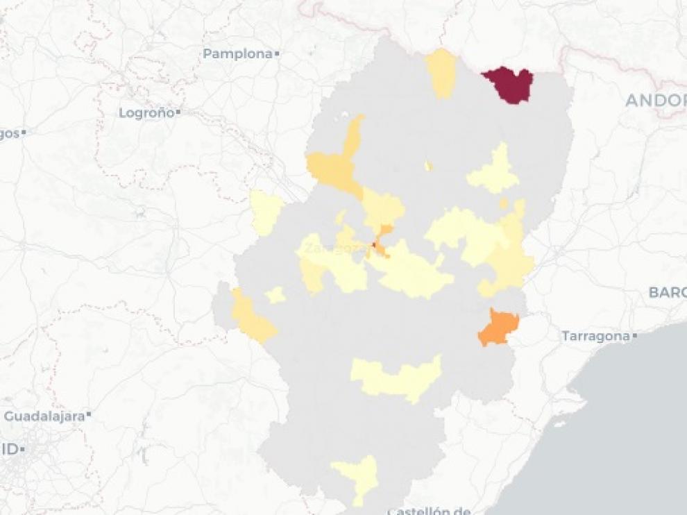 Lafortunada, en el Sobrarbe, es la zona de salud de Aragón que sumó más casos de covid este lunes.