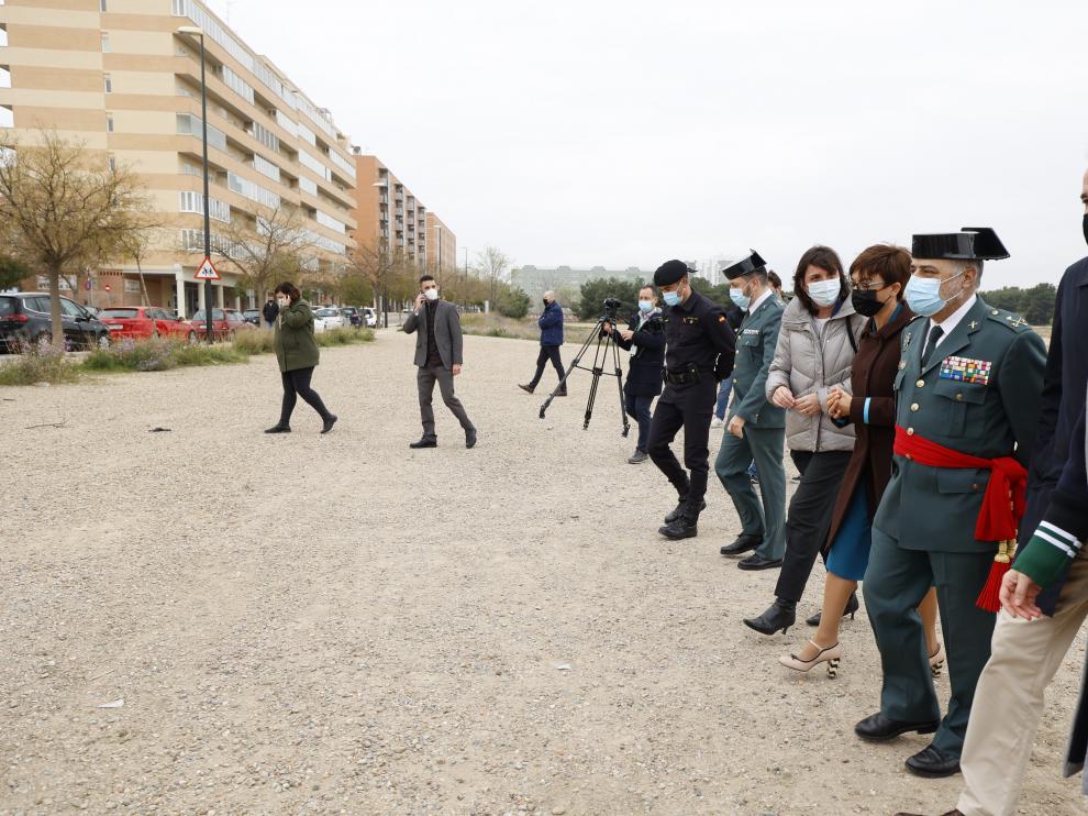 Visita a los terrenos donde se ubicará la nueva Comandancia de la Guardia Civil de Zaragoza.