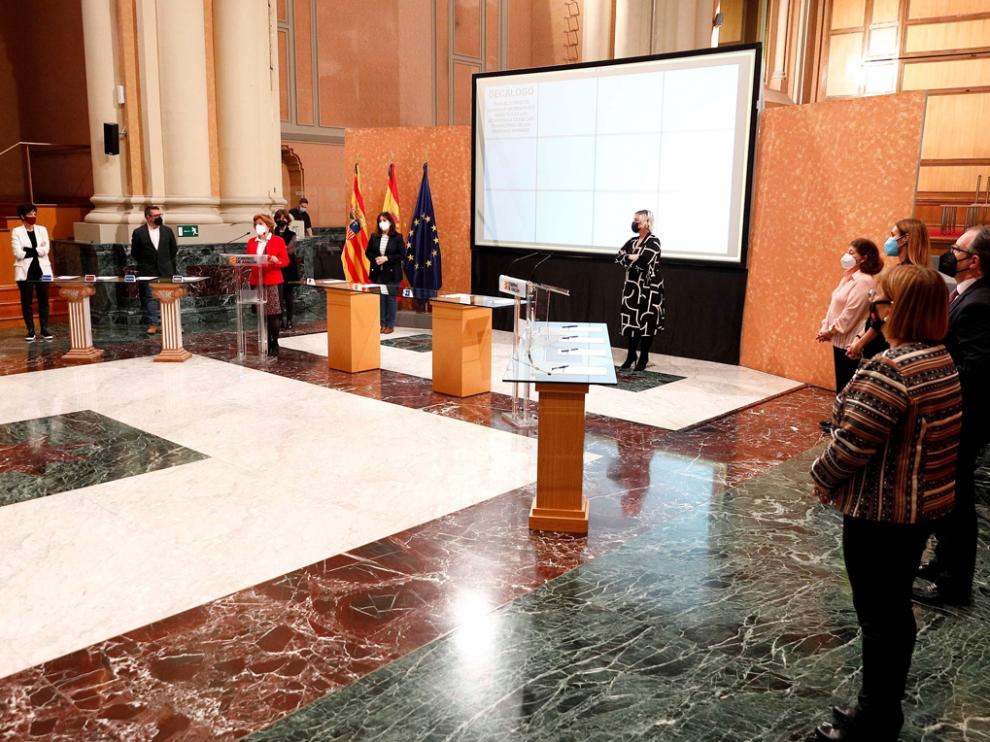 El acto se celebró en la jornada de ayer en la Sala de la Corona del Edificio Pignatelli de Zaragoza.