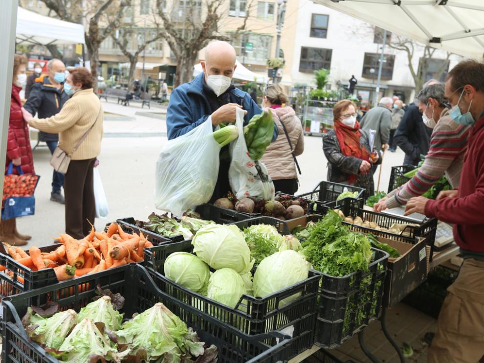 Mercado agroecológico de Huesca.