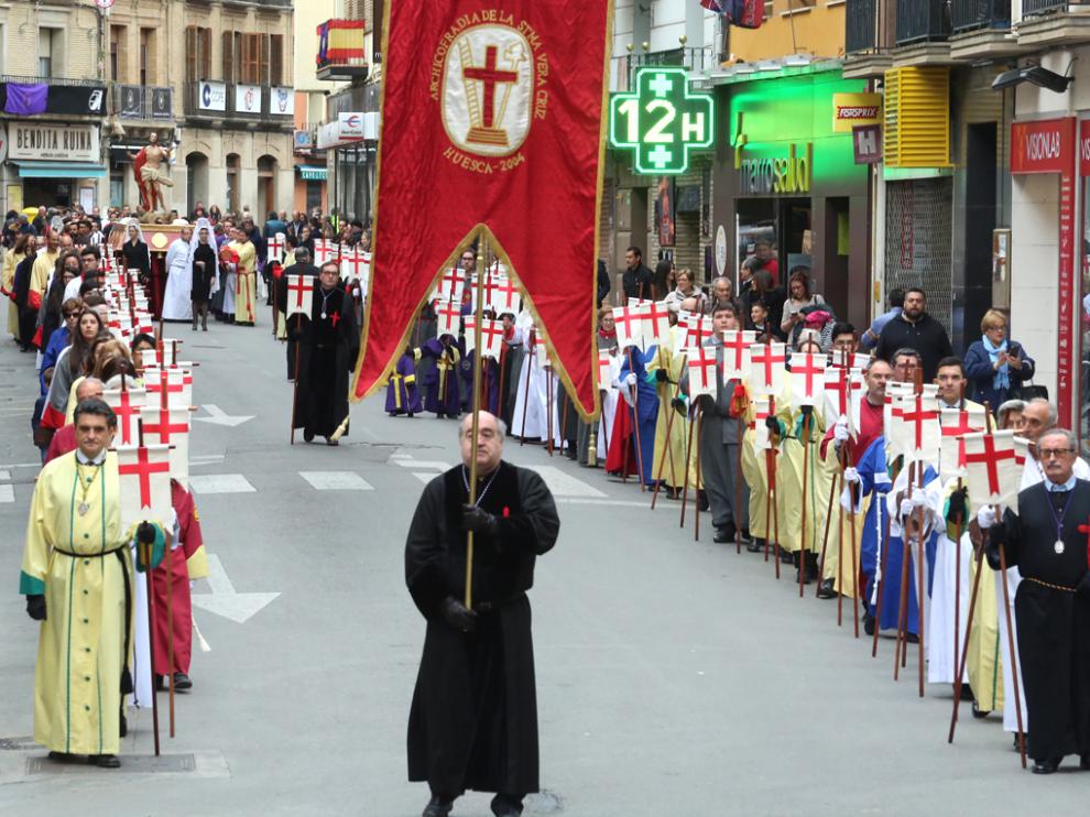 Procesión de Semana Santa en Huesca en 2019.