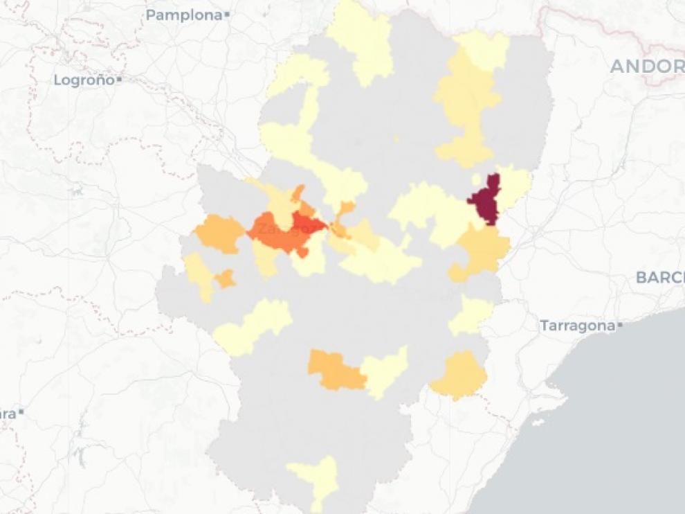 La zona de salud de Binéfar es la que peores datos de covid registra este viernes en Aragón.