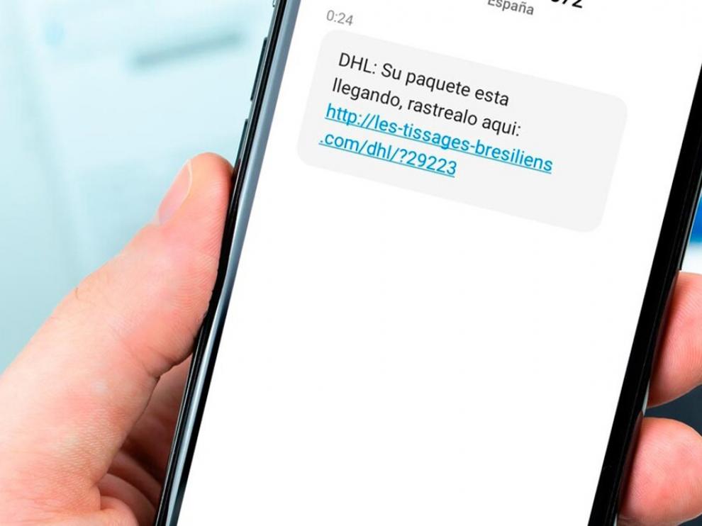 Las potenciales víctimas reciben un mensaje sobre envío de paquetes