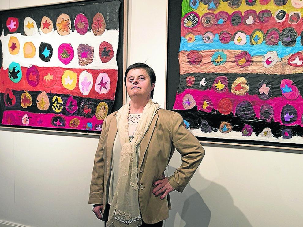Gema Guerrero expone su trabajo con Necesidad interior... Pintura, en Huesca.