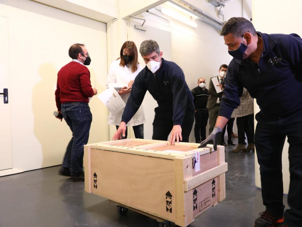 Llega a Barbastro el último lote de arte sacro
