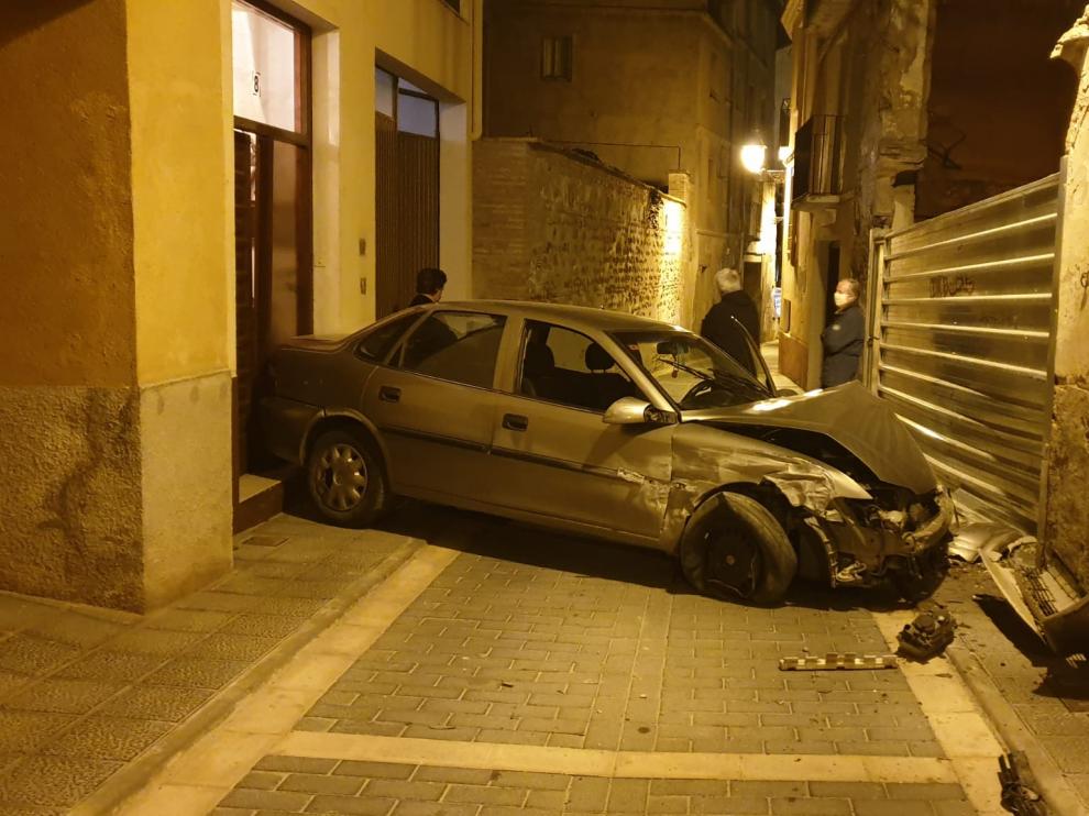 Accidente en la calle Los Hornos de Barbastro